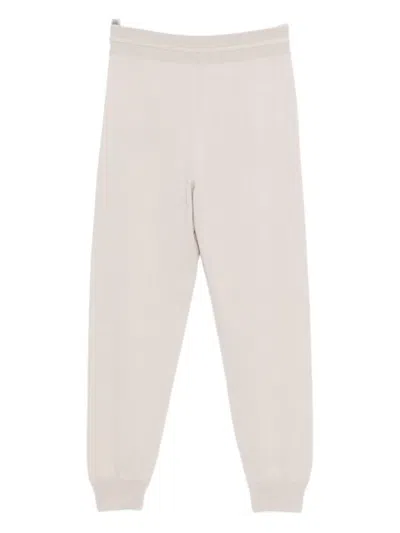 Agnona Drawstring-cuffed Trousers In Neutral