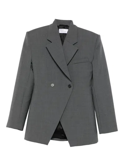 Giuseppe Di Morabito Asymmetrical Double-breasted Jacket In Gray