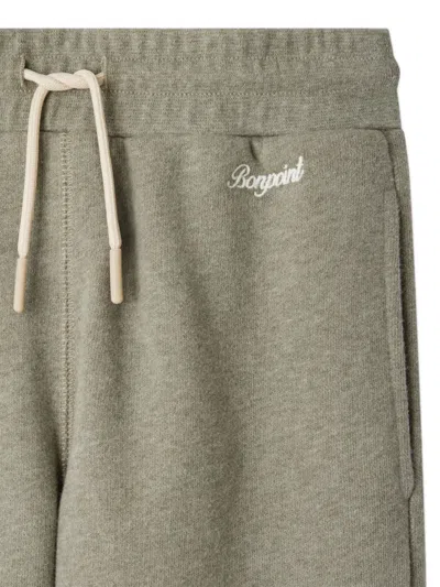 Bonpoint Embroidered Drawstring Trousers In Gray