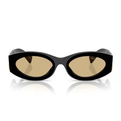 Miu Miu 0mu 11ws Miu Glimpse 16k10r Nero Sunglasses In Gray