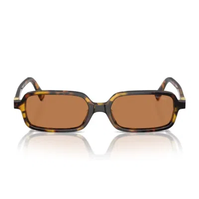 Miu Miu 0mu 11zs Vau2z1 Havana Miele Sunglasses In Brown