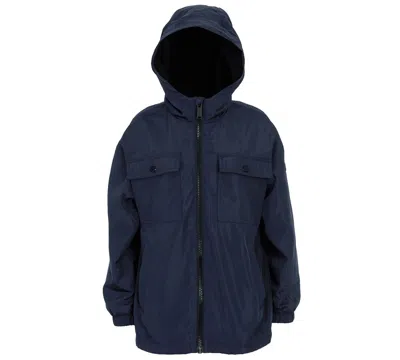 Michael Kors Big And Toddler Boys Fleece Lined Zipper Rain Jacket In Blue