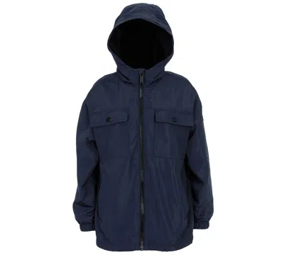 Michael Kors Big And Toddler Boys Fleece Lined Zipper Rain Jacket In Blue