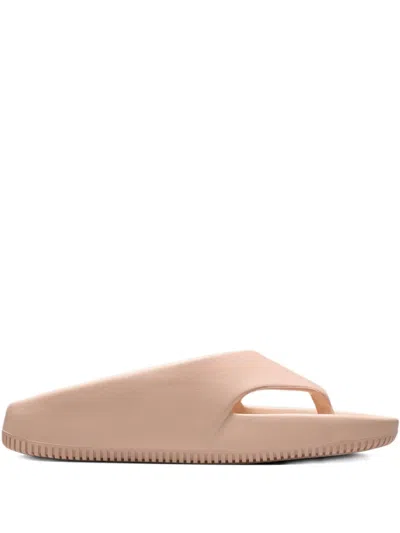 Nike Calm T-strap Slip-on Slides In Pink