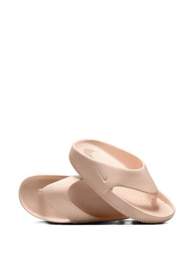 Nike Calm T-strap Slip-on Slides In Pink