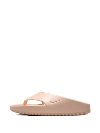 Nike Calm T-strap Slip-on Slides In Pink