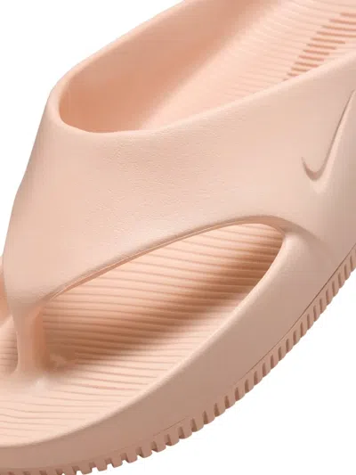 Nike Calm T-strap Slip-on Slides In Pink