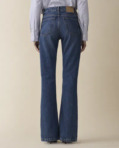 Jeanerica Moda Mid Rise Slim Flared Jean In Fresco Blue