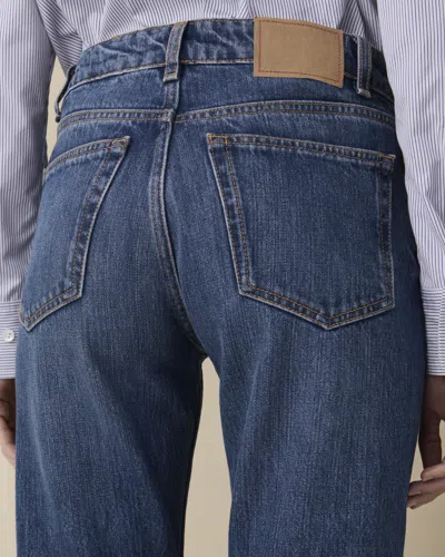 Jeanerica Moda Mid Rise Slim Flared Jean In Fresco Blue