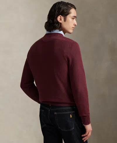 Polo Ralph Lauren Men's Textured Cotton Crewneck Sweater In Brown