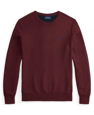 Polo Ralph Lauren Men's Textured Cotton Crewneck Sweater In Brown