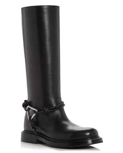 Bottega Veneta Knee High Boot Braided Strap Detail In Multi