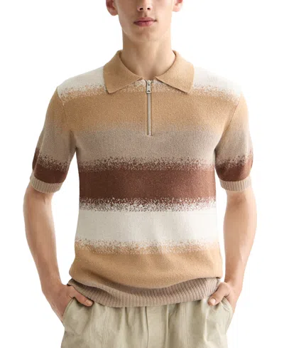 Scotch & Soda Knitted Degrade Polo Shirt In Multi