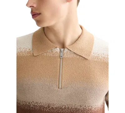 Scotch & Soda Knitted Degrade Polo Shirt In Multi