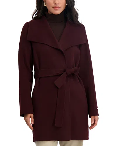 Tahari Ella Medium Wool-blend Coat In Brown