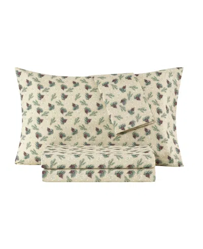 Sanders Holiday Printed Microfiber 3-pc. Sheet Set, Twin In Nude