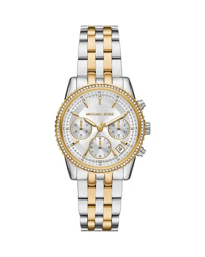 Michael Kors Mini Ritz Chronograph, 35mm In Gold