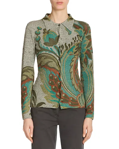 Etro Wool Printed Shirt In Multi