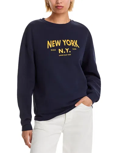 Kule The Oversized New York Sweatshirt Navy In Blue
