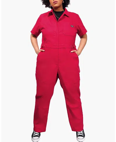 Wildfang The Essential High Waisted Coverall In Pink