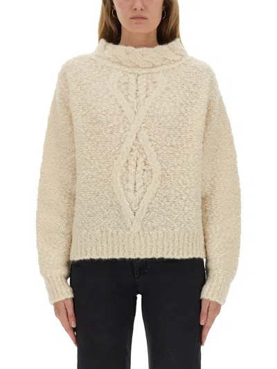 Isabel Marant 'romane' 'ecru' Alpaca Blend Sweater In Neutral