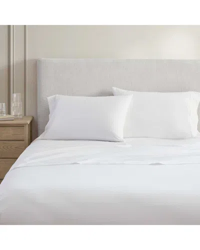 Martha Stewart The Skylands Solid Collection Cotton Percale Sheet Set In White