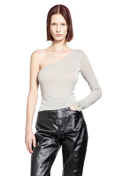 Rick Owens Concordians Ziggy T In Viscose Silk Jersey In Gray