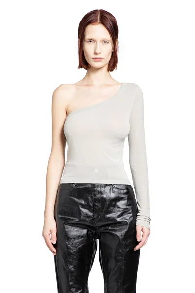 Rick Owens Concordians Ziggy T In Viscose Silk Jersey In Gray