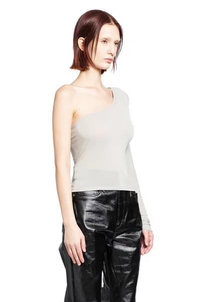 Rick Owens Concordians Ziggy T In Viscose Silk Jersey In Gray