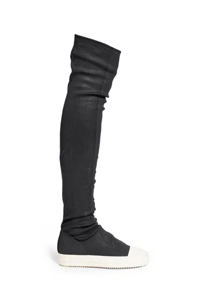 Rick Owens Drkshdw Drkshdw By Rick Owens Woman Boot Black Size 8 Textile Fibers In Black