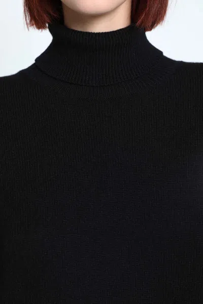 The Row Stepny Wool And Cashmere Turtleneck Sweater In Black