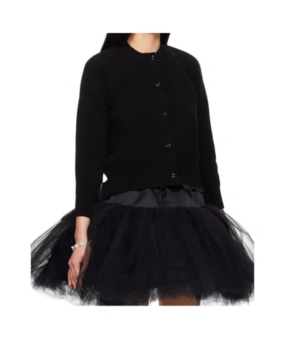Simone Rocha Tie Tail Cardigan In Black