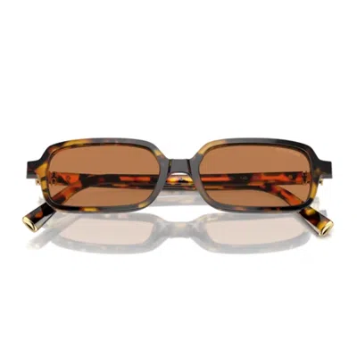 Miu Miu 0mu 11zs Vau2z1 Havana Miele Sunglasses In Brown