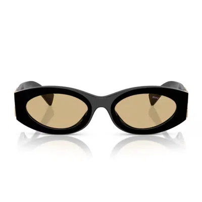 Miu Miu 0mu 11ws Miu Glimpse 16k10r Nero Sunglasses In Gray