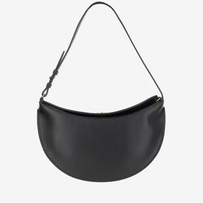 Jacquemus Leather Shoulder Bag In Black