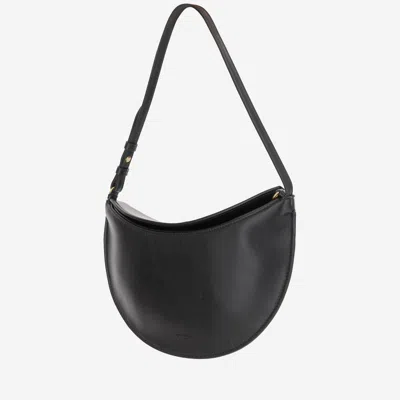 Jacquemus Leather Shoulder Bag In Black