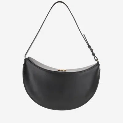Jacquemus Leather Shoulder Bag In Black