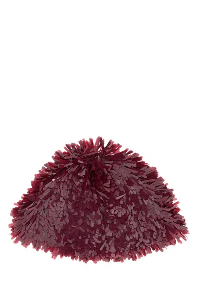 Alanui Bordeaux Polyvinyle Blend Sunset On Manhattan Beanie Hat In Red