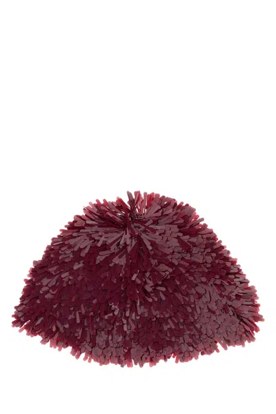 Alanui Bordeaux Polyvinyle Blend Sunset On Manhattan Beanie Hat In Red