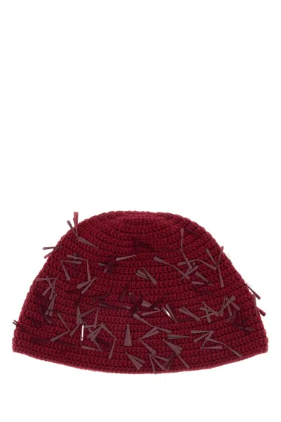 Alanui Bordeaux Polyvinyle Blend Sunset On Manhattan Beanie Hat In Red