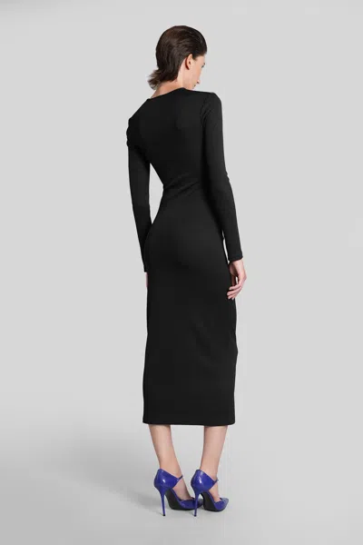 Christopher Esber Orbit Cut-out Midi Dress In Black Polyester In Black