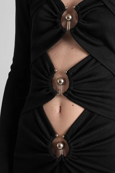 Christopher Esber Orbit Cut-out Midi Dress In Black Polyester In Black