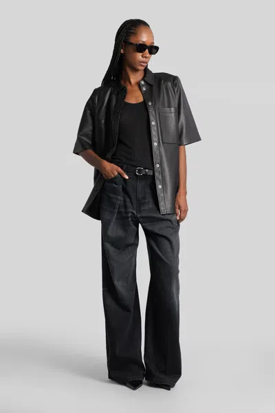 Haikure Candy High-rise Wide-leg Jeans In Black