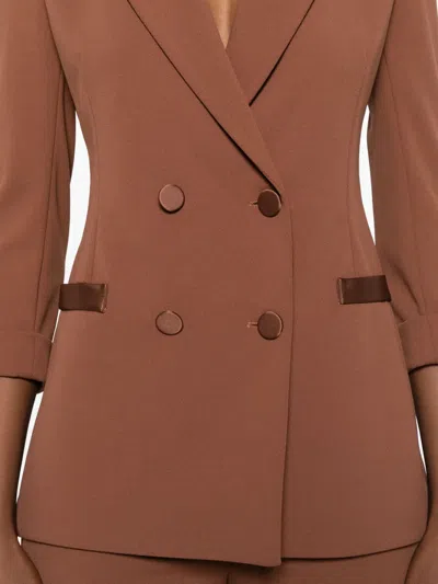 SATIN-LAPEL DOUBLE-BREASTED BLAZER