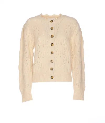 Isabel Marant Étoile Isabel Marant Etoile Lace-knit Cardigan With Button Details In Neutral
