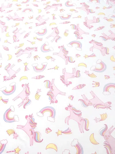 Magnolia Baby Unicorn-print Rainbow-pattern Blanket In Pink