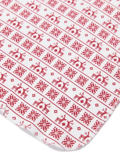 Magnolia Baby Reindeers Snowflakes-print Blanket In Pink