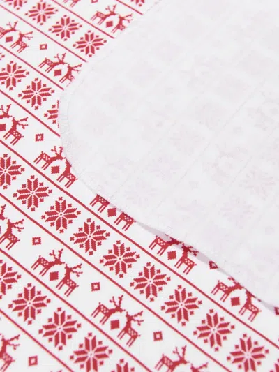 Magnolia Baby Reindeers Snowflakes-print Blanket In Pink