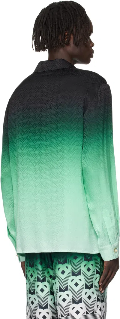 Casablanca 'ping Pong' Jacquard Silk Shirt In Multi