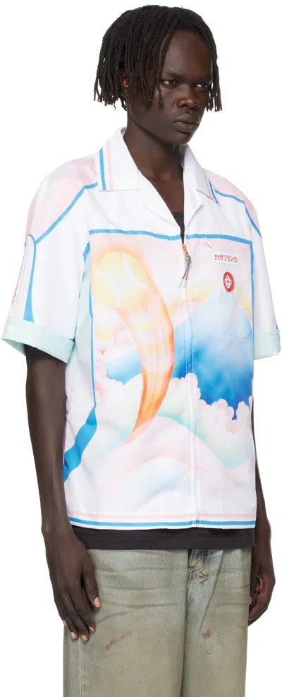 Casablanca 'dream Of Mount Fuji' Shirt In White